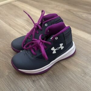Under Armour Gray & Purple Shoes